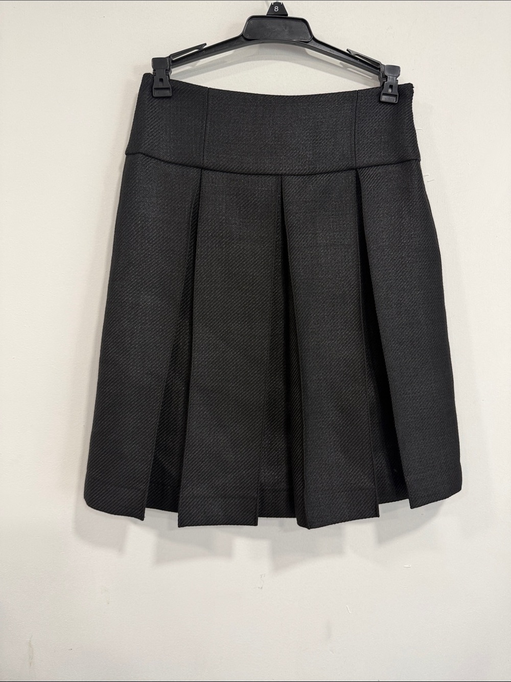 COS PLEATED WOOL-BLEND SKIRT, Size: 2 - Picture 2 of 10